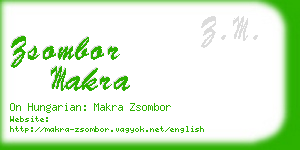 zsombor makra business card
